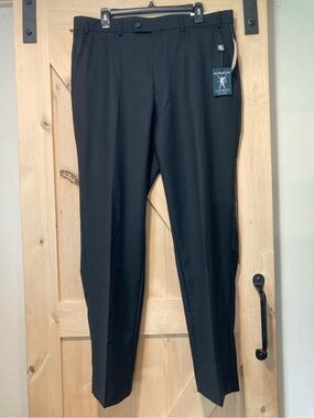 Lauren Ralph Lauren Black Dress Pants Solid Ultraflex Classic Fit Wool 36x32 NWT